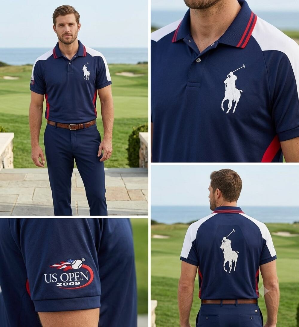 RLX Ralph Lauren Collectible Big Pony 2008 U.S. Open Golf Performance EUC Large